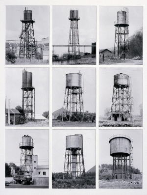 Bernd and Hilla Becher - Water Towers, 1972, nine black and white photographs