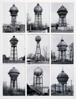 Bernd and Hilla Becher - Water Towers, 1972, nine black and white photographs