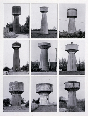 Bernd and Hilla Becher - Water Towers, 1972, nine black and white photographs