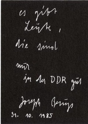 Joseph Beuys - 9 Postkarten: es gibt Leute, 1985