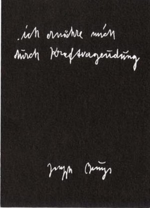Joseph Beuys - 9 Postkarten: Kraftvergeudung, 1978, offset on cardstock, stamps reproduced