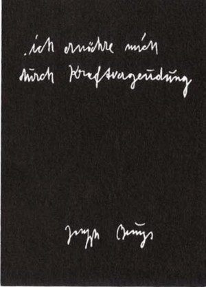 Joseph Beuys - 9 Postkarten: Kraftvergeudung (9 Postcards: Waste of Energy), 1978, offset on cardstock, stamps reproduced