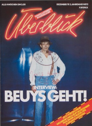 Joseph Beuys - Beuys geht (Beuys Goes!), 1978, Düsseldorf city paper Überlick, stamped