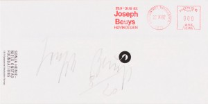 Joseph Beuys - Beuys in Norwegen, 1982, envelope with franking