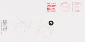 Joseph Beuys - Beuys in Norwegen (Beuys in Norway), 1982, envelope with franking
