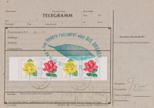 Joseph Beuys - Bitterfelder Telegramm, 1979, telegraph form, stamped