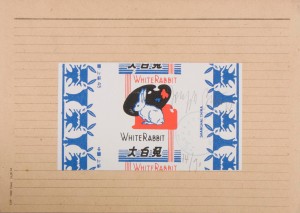 Joseph Beuys - chinesischer Hasenzucker, 1979, color silkscreen on filing card, stamped