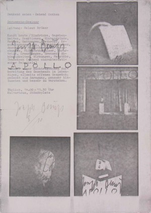 Joseph Beuys - Denkend sehen (APOLLO) (To See Thinking (APOLLO)), 1977, photocopy