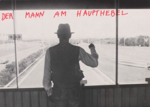 Joseph Beuys - Der Mann am Haupthebel, 1985, offset on cardstock, stamps reproduced