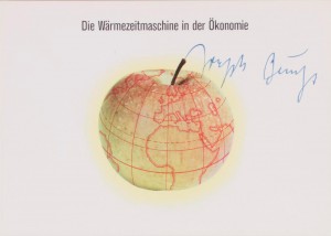 Joseph Beuys - Die Wärmezeitmaschine, 1975, offset on cardstock, stamps reproduced