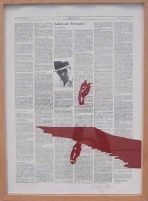 Joseph Beuys - Doppelpferd (Double Horse), 1985, offset and silkscreen on heavy paper