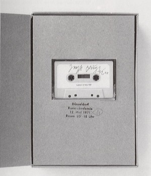 Joseph Beuys - Edition 12. Mai 1981, 1981, book, similia similibus, stamped, and tape cassette; in cardboard box, stamped