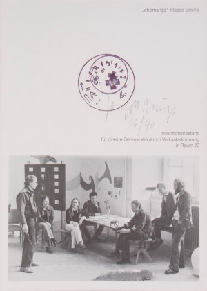 Joseph Beuys - ehemalige Klasse Beuys (“former” Beuys Class), 1975, folded handout, stamped