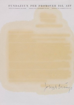 Joseph Beuys - Fettbriefe (Fat Letters), 1973, five sheets of letter paper treated with fat; with certificate