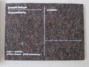 Joseph Beuys - Filzpostkarte, 1985, silkscreen on felt