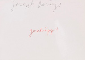 Joseph Beuys - geschuppt (Scaly), 1973, offset on cardstock, stamps reproduced