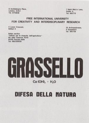 Joseph Beuys - Grassello Ca(OH)2 +H2O, 1979, offset on paper