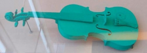 Joseph Beuys - Grüne Geige, 1974, violin painted green, stamped
