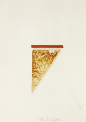 Joseph Beuys - Hasenblut (Hare&#039;s Blood), 1971, plastic envelope containing approx. four cc hare&#039;s blood, mounted with adhesive bandage on heavy paper