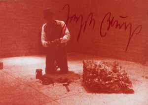 Joseph Beuys - Hasengrab I (Hare&#039;s Grave I), 1982, offset on cardstock, stamps reproduced
