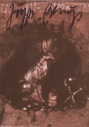 Joseph Beuys - Hasengrab II (Hare&#039;s Grave II), 1982, offset on cardstock, stamps reproduced