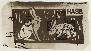 Joseph Beuys - Hasenzucker (Hare Sugar), 1972, silkscreen on cardstock; sugar cubes, stamped, in cardboard box with cotton wool