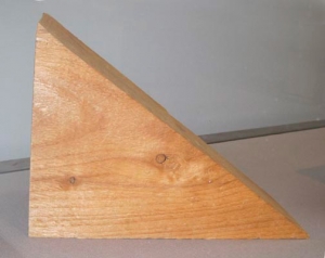 Joseph Beuys - hier Ende der Implosion (Here Implosion Ends), 1974, wooden wedge with pencil drawing