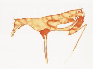 Joseph Beuys - Hirschkuh (Hind), 1979, color lithograph on wove
