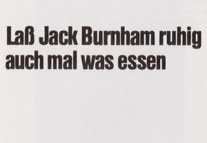 Joseph Beuys - Jack Burnham, 1974