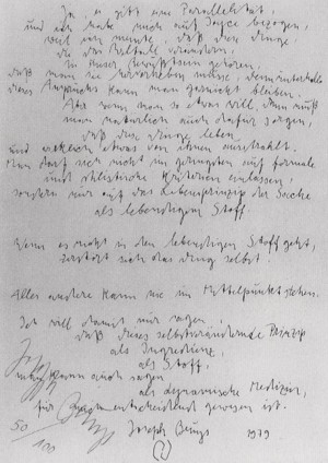 Joseph Beuys - James Joyce, 1984, offset on cardstock