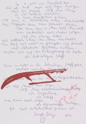 Joseph Beuys - Joyce mit Schlitten, 1985, offset and silkscreen on cardstock