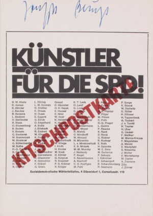 Joseph Beuys - Kitsch Postkarte Nr. 2 (Kitsch Postcard No. 2), 1980, offset on cardstock, stamps reproduced