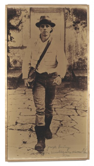 Joseph Beuys - La rivoluzione siamo Noi, 1972, phototype on polyester sheet, with handwritten text; stamped