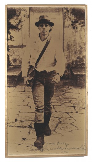 Joseph Beuys - La rivoluzione siamo Noi (We Are the Revolution), 1972, phototype on polyester sheet, with handwritten text; stamped