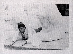 Joseph Beuys - Löwe (Lion), 1975, silkscreen on gray cardboard