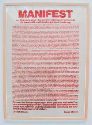 Joseph Beuys - Manifest (Manifesto), 1979, silkscreen on gray cardboard