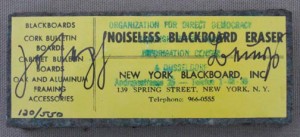 Joseph Beuys - Noiseless Blackboard Eraser, 1974
