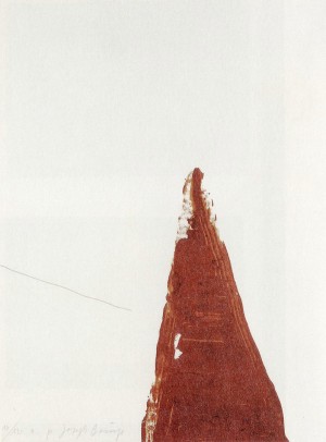 Joseph Beuys - ohne Titel, aus dem Fünf Lithographien (Untitled, from the portfolio Five Lithographs), 1977, lithograph on wove