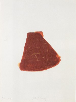 Joseph Beuys - ohne Titel, aus dem Fünf Lithographien (Untitled, from the portfolio Five Lithographs), 1977, lithograph on wove