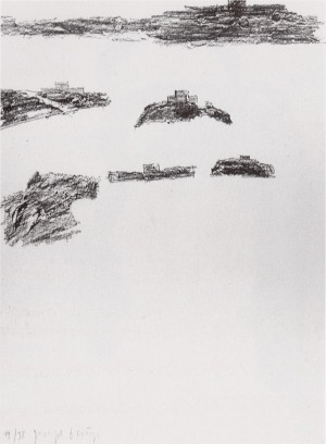 Joseph Beuys - ohne Titel, aus dem Portfolio Spur II, 1977, lithograph on white Rives wove paper