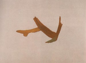 Joseph Beuys - ohne Titel, aus dem Portfolio Spur II (Untitled, from the Portfolio Trace II (nine lithographs)), 1977, lithograph on grayish-brown packing paper