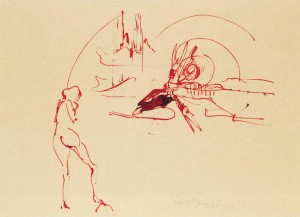 Joseph Beuys - ohne Titel, aus dem Portfolio Spur I, 1974