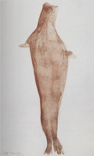Joseph Beuys - Robbe (Seal), 1981, color lithograph on white wove