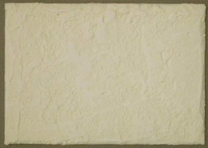 Joseph Beuys - Schwefelpostkarte (Sulphur Postcard), 1984, galvanized iron plate, one side covered with sulphur, the other printed