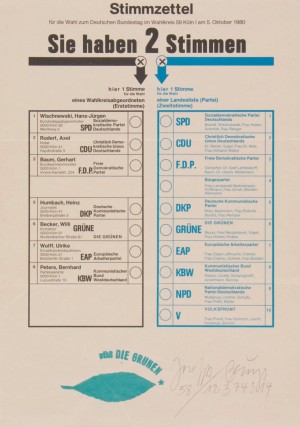 Joseph Beuys - Stimmzettel, 1980