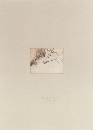 Joseph Beuys - Hirschkopf aus der Suite Tränen, 1985