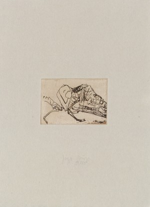 Joseph Beuys - Schafskelett aus der Suite Tränen (Sheep&#039;s Skeleton from Suite Tears), 1985
