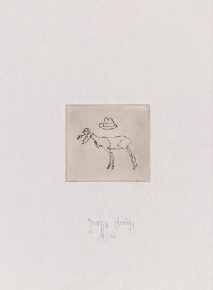 Joseph Beuys - Suite Zirkulationszeit: Hirsch und Hut (Suite Circulation Time: Stag and Hat), 1982