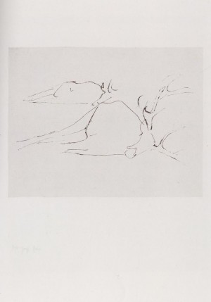 Joseph Beuys - Suite Zirkulationszeit: tote Hirsche (Suite Circulation Time: Dead Stags), 1982, etching on white wove