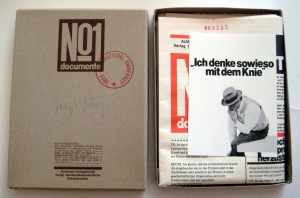 Joseph Beuys - Title Unknown,[Description: Abendunterhaltung Mit Joseph Beuys], box, postcard, newspaper and poster